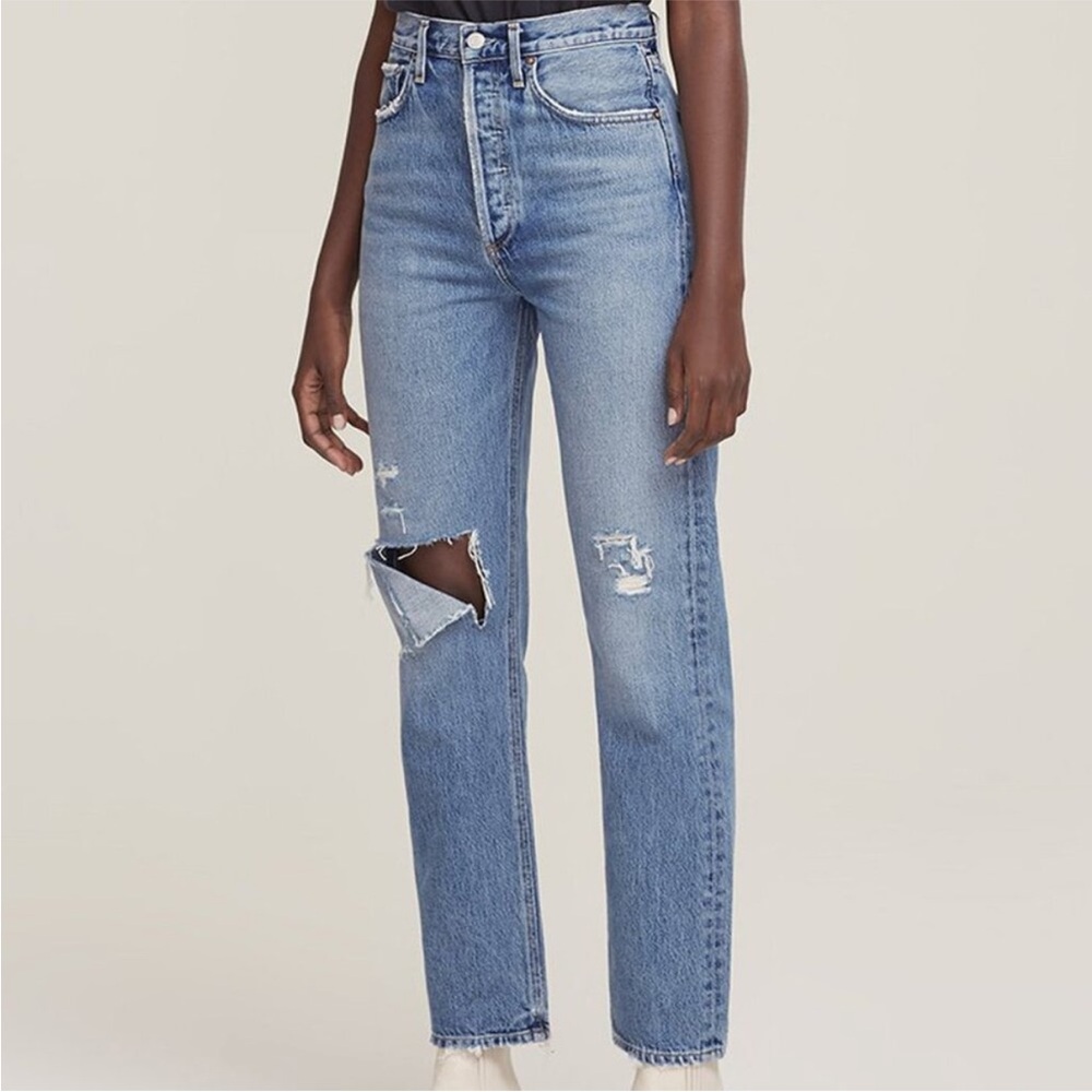 Agolde 90’pinch jeans button closure